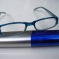 SMART SPRUNG ARM BLUE READING GLASSES & CASE + 3.0 D515
