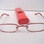 READING GLASSES SPRUNG ARM & RED CASE   + 3.0  C7