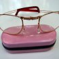 FOLDING READING GLASSES WITH PINK HARD CASE +2.00  F3