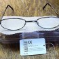READING GLASSES GUNMETAL FRAMES + CASE  +2.50  TY102