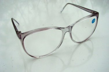 SMOKEY GREY LARGE READING GLASSES +2.5 RETRO STYLE