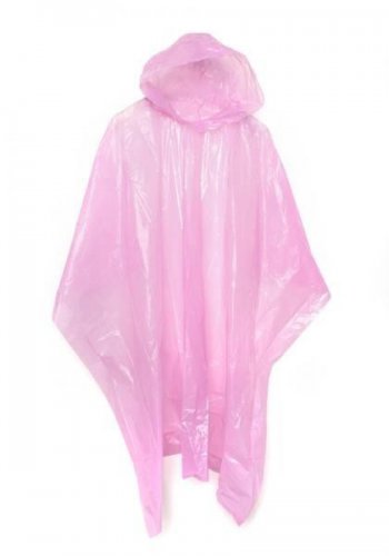 1 WATERPROOF PONCHO CAPE MAC FESTIVALS PINK DISPOSABLE EMERGENCY RAINCOAT