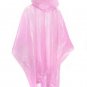 1 WATERPROOF PONCHO CAPE MAC FESTIVALS PINK DISPOSABLE EMERGENCY RAINCOAT