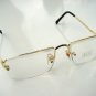 HALF FRAME READING GLASSES GOLD COLOURED METAL FRAME +3.25