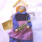 GIRL PUPPET MARIONETTE WITH FIDDLE  9" HIGH COLLECTABLE