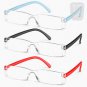 NARROW WAYFARER STYLE  READING GLASSES BLACK WITH POUCH +2.5