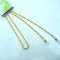 GLASSES NECK CHAIN DOT DASH GOLD COLOUR METAL LINKS LANYARD CORD