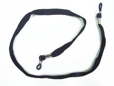 TWO BLACK FLAT NECK CORDS LANYARD STRAP HOLDER GLASSES