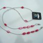 NEW BEADED GLASSES NECK CHAIN LANYARD SAFETY CORD STRAP SPECS AVON BLUSH PINK
