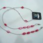 NEW BEADED GLASSES NECK CHAIN LANYARD SAFETY CORD STRAP SPECS AVON BLUSH PINK