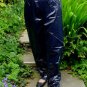 PVC OVERTROUSERS WATERPROOF RAINWEAR SHINY BLACK XL UNISEX DESIGN B5C