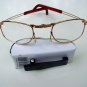 FOLDING READING GLASSES WITH WHITE CLIP CASE +3.0  F2