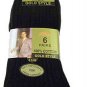 6 PAIRS MENS BOYS QUALITY 100% COTTON SOCKS BLACK UK 6-11 EU 39-46