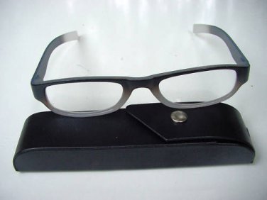 READING GLASSES BLACK/WHITE + 2.0 STRENGTH & CASE D500