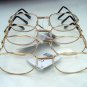 4 PAIRS OF READING GLASSES PALE GOLD METAL FRAMES +2.0 M141