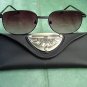 BIFOCAL LARGE BLACK METAL FRAME READING SUNGLASSES GLASSES WITH CASE +3.5