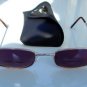 BIFOCAL READING SUNGLASSES GLASSES WITH CASE SLIM GOLD COLOUR METAL FRAME +1.0