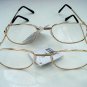 2 PAIRS OF READING GLASSES SILVER METAL FRAMES +2.0 M141