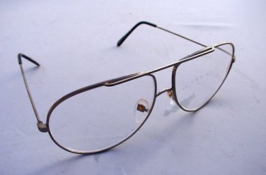 LARGE METAL FRAME GUNMETAL AVIATOR READING GLASSES +3.0