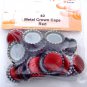 120 METAL CROWN CAPS 26MM RED BEER MAKING BOTTLE CAPS