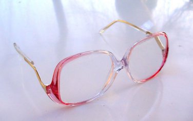 NEW VINTAGE STYLE READING GLASSES CLEAR PINK +2.25 VIVA
