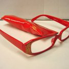 STYLISH READING GLASSES DESIGNER RED GOLD +1.0 D503