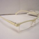 STYLISH READING GLASSES SPRUNG ARM  CREAM +2.5 D509