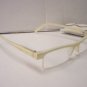 STYLISH READING GLASSES SPRUNG ARM  CREAM +2.5 D509