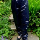 PVC OVERTROUSERS WATERPROOF RAINWEAR SHINY BLACK L LARGE UNISEX DESIGN B5C