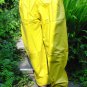PVC OVERTROUSERS WATERPROOF RAINWEAR YELLOW MEDIUM UNISEX DESIGN B5C