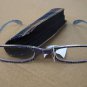 BLUE TARTAN CHECK READING GLASSES +2.0 PLUS CASE D507