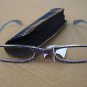 BLUE TARTAN CHECK READING GLASSES +2.0 PLUS CASE D507