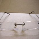 QUALITY READING GLASSES SPRUNG ARM RIMLESS + 3.5 E42
