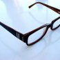 CLEAR LENS OPTICAL FRAMED GLASSES SPRUNG ARM BLACK & BROWN READING A196B
