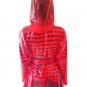 QUALITY LADIES PVC RAINCOAT JACKET MAC RAIN 40'S STYLE COAT RED XL FR18