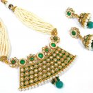 Unique Shaped Green Necklace Set
