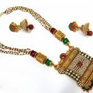 Lovely Maroon Bandhani Necklace Design