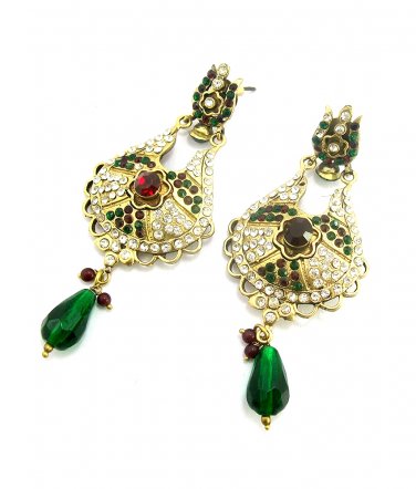 Gothic Style Womens Yellow Gold Filled Five-pointed Drop Earrings