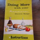 Doing More With Your Kenmore Electric Range Book Instruction and Recipes Doing More With Your Kenmore Electric Range Book Instruction and Recipes