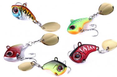 1pc Fish Tail Spinner Spooner Jig Fishing Lure 16g 20g 32mm 35mm Vibration Bait