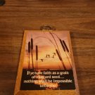 Vintage Religious Plaque Faith Quote Nothing Is Impossible