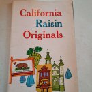 California Raisin Originals Recipe Cookbook Vintage