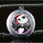 Nightmare Xmas Jack Cabochon LOCKET Pendant Silver Chain Necklace USA Ship #143