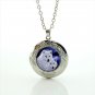 White Wolves Wolf Cabochon LOCKET Pendant Silver Chain Necklace USA Ship #36