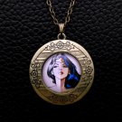Wonder Woman Hero Cabochon LOCKET Pendant Bronze Chain Necklace USA Shipper #184