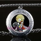 Nightmare Xmas Jack Cabochon LOCKET Pendant Silver Chain Necklace USA Ship #147