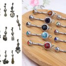 Snowman Shamrock Star Key Lock Boat Stainless Steel Belly Navel Ring Jewelry USA