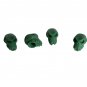 4pc Set Green Orc Skull Valve Stem Cap Covers Unique Stylish 3D Printed Gift