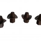 4pc Set Brown Cowboy Hat Valve Stem Cap Covers Unique Stylish 3D Printed Gift