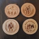 Bigfoot Sasquatch Laser Engraved Wood 4pc Coaster Set Rustic Wood Slice Bigfoot Sasquatch Laser Engraved Wood 4pc Coaster Set Rustic Wood Slice